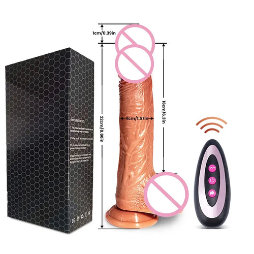 Big Penis Vibrator with APP Wireless or Remote Control - Heating vaginal or anal