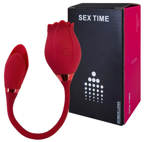 Rose Vibrator For Women Sucking Clitoris Sucker Stimulator Tongue