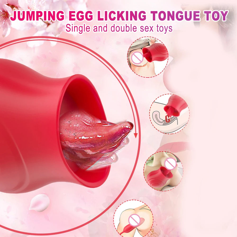 Rose Tongue Vagina Sucking Vibrator Oral Licking Clitoris Stimulation
