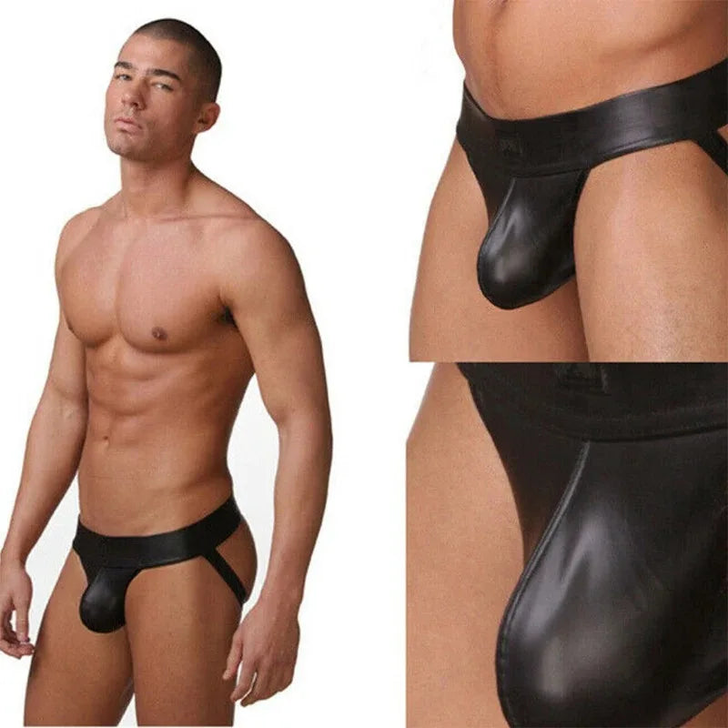 Faux Leather Jockstrap: Comfortable & Supportive