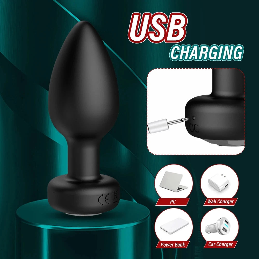 Anal Vibrator Bluetooth Butt Plug - APP and Remote Controlled Anal for Men or Women