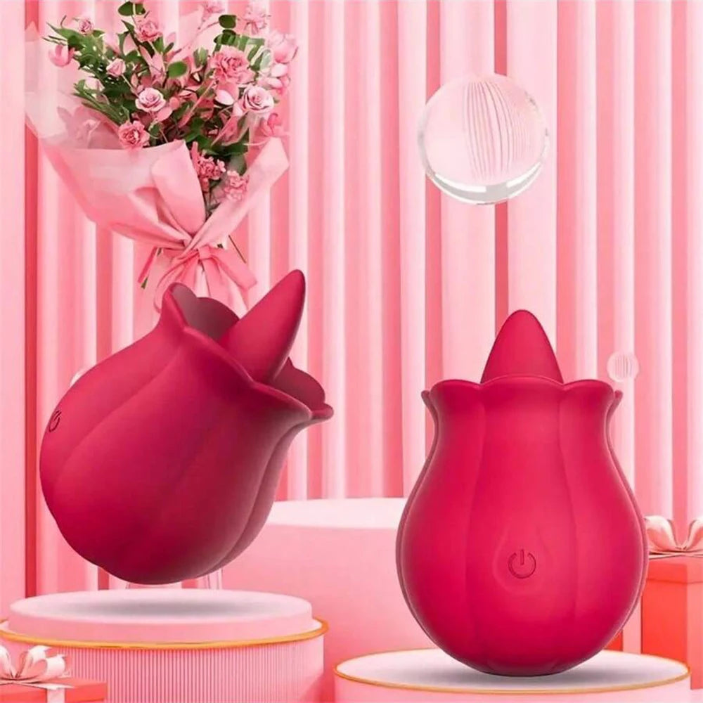 Rose Swing Tongue Vibrator: Intense Clitoral, Nipple and Anal Stimulation