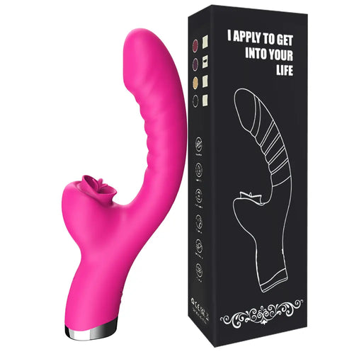 Tongue Licking Vibrator 2 In 1 Adult Women Sex Toys Dildos Vibrators