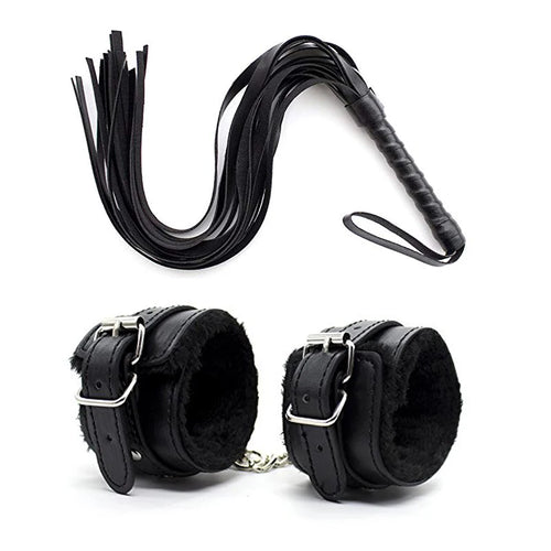 Erotic Handcuffs Ankle Cuffs Whip BDSM Bondage