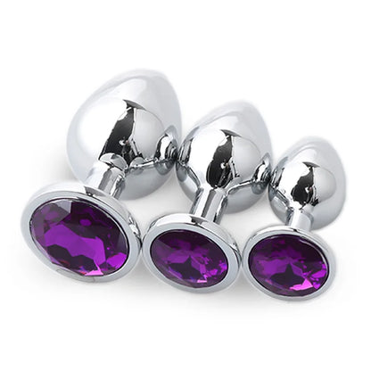 3 Pcs/set Metal Anal plug butt plug Sex Toys Butt Toys For