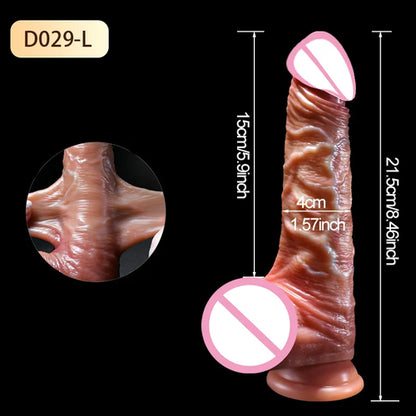 Realistic Dildos for Women Skin Sliding Foreskin Testicles Dildo Anal