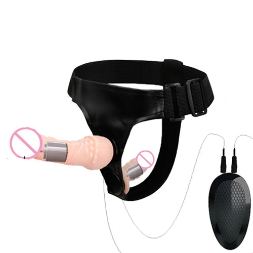 Harness Strap-On 2 Vibration Realistic Dildos Anal G-spot Stimulation