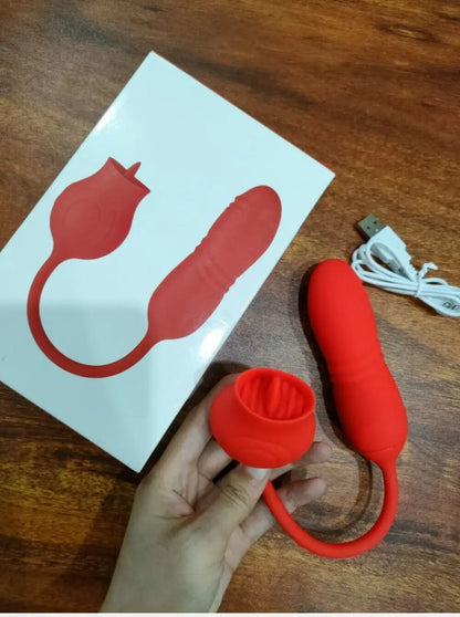 Rose Tongue Vagina Sucking Vibrator Oral Licking Clitoris Stimulation