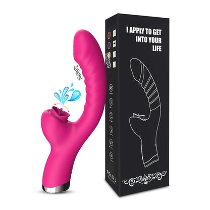 Vibrator For Women 2 In 1 Licking Machine Clitoris Stimulator G-Spot