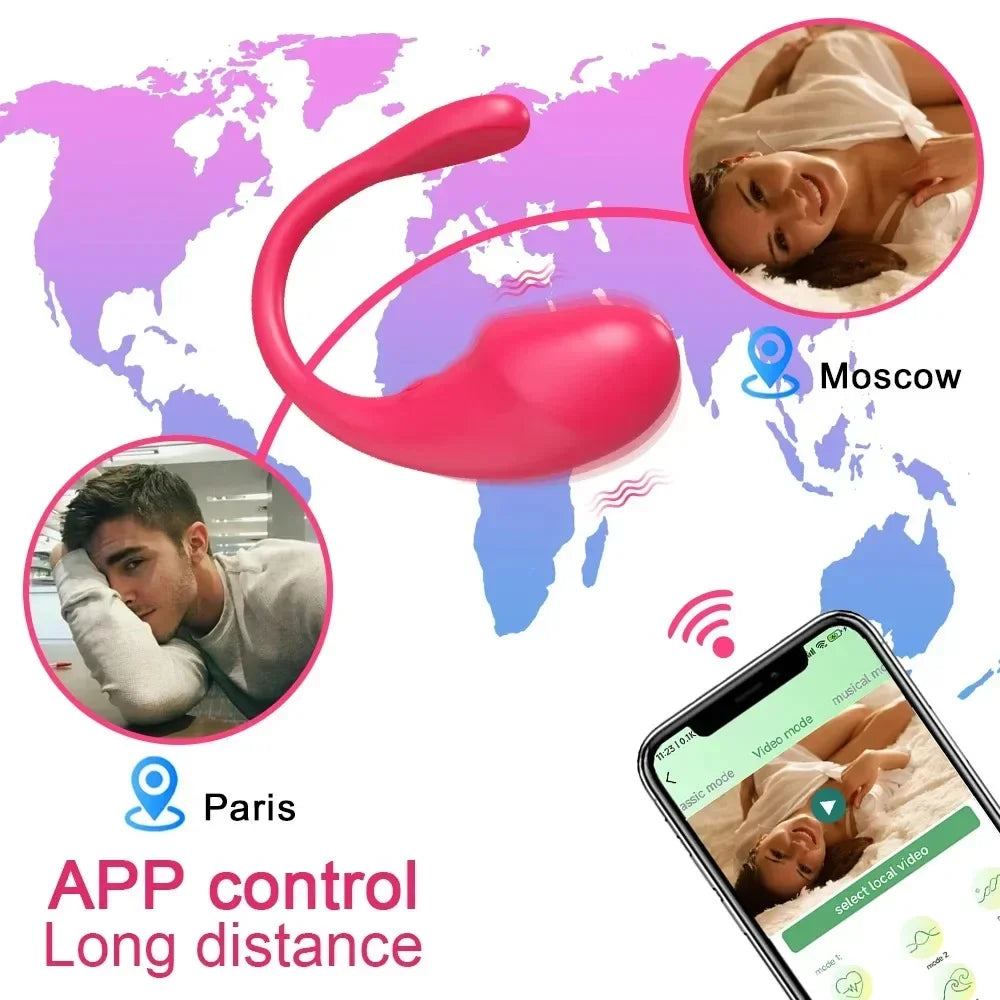 Juguetes sexuales con Bluetooth, consolador vibrador para punto G para mujeres, control remoto por aplicación 