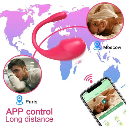 Juguetes sexuales con Bluetooth, consolador vibrador para punto G para mujeres, control remoto por aplicación 