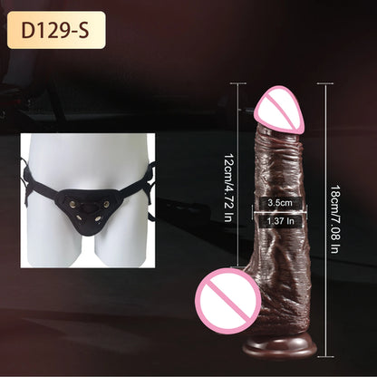 Realistic Dildos for Women Skin Sliding Foreskin Testicles Dildo Anal