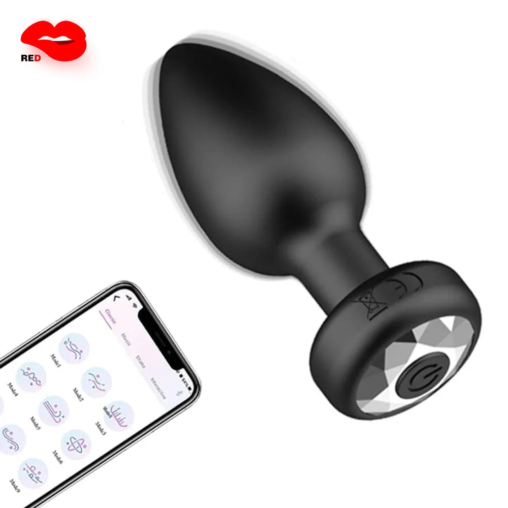 Wireless remote control vibrating women Plug Anal Vibrator Ass Dildo