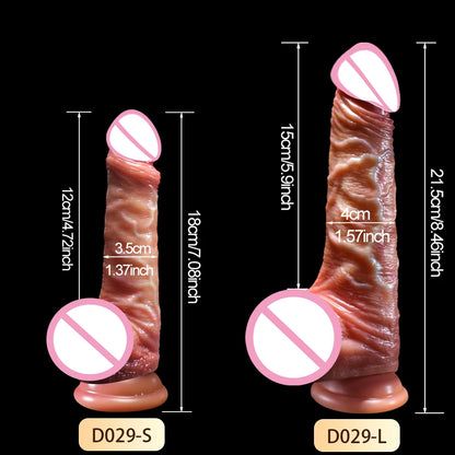 Realistic Dildos for Women Skin Sliding Foreskin Testicles Dildo Anal