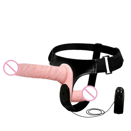 Harness Strap-On 2 Vibration Realistic Dildos Anal G-spot Stimulation