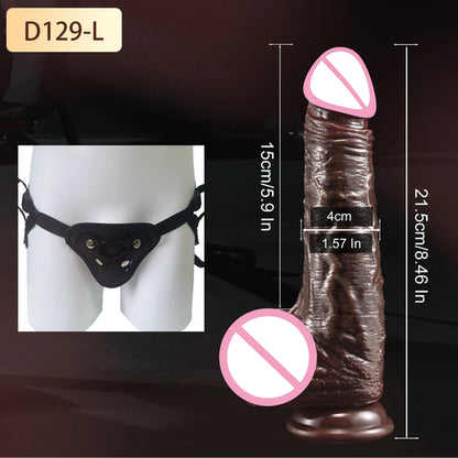 Realistic Dildos for Women Skin Sliding Foreskin Testicles Dildo Anal