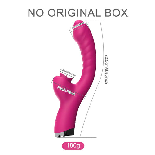 Vibrator For Women 2 In 1 Licking Machine Clitoris Stimulator G-Spot