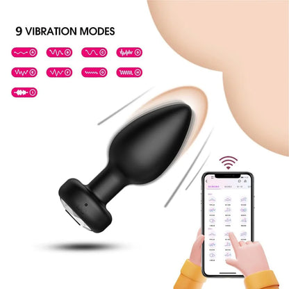 Wireless remote control vibrating women Plug Anal Vibrator Ass Dildo